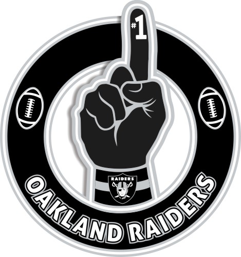 Number One Hand Oakland Raiders logo iron on paper